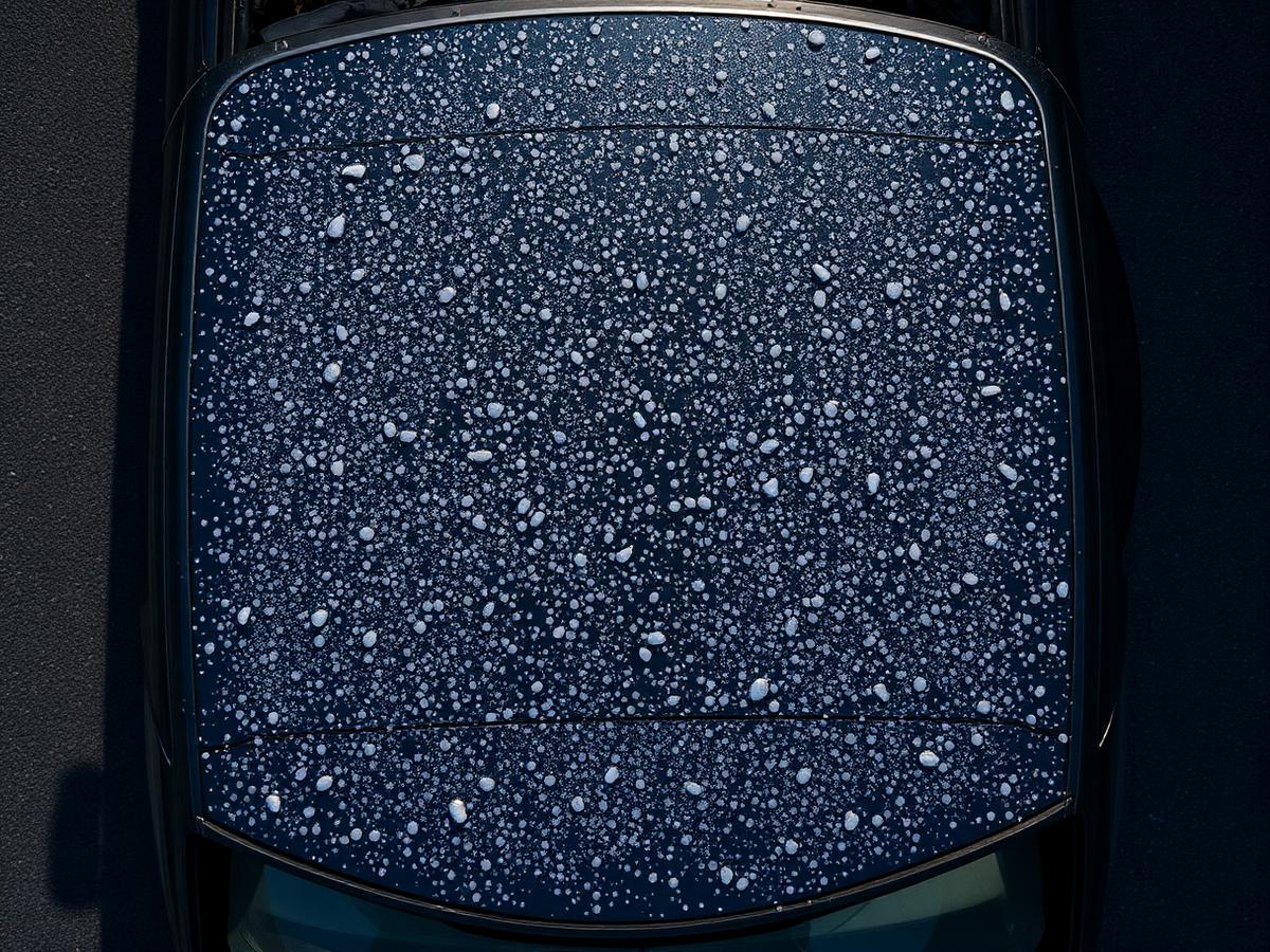 Hail damaged vehicle